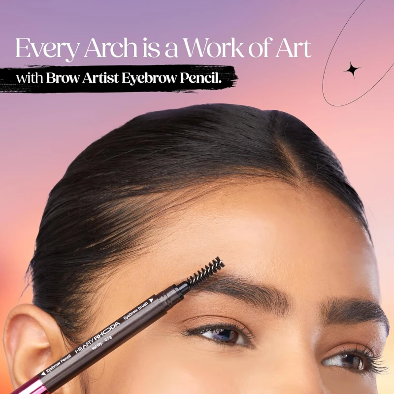 Hilary Rhoda Brow Artist Eyebrow Pencil Dual-Ended (Light Coffee - Shade 03) | Waterproof & Smudge-Proof Brow Definer | Natural Finish | Long-Lasting & Easy to Apply – 0.3g thumbnail 3